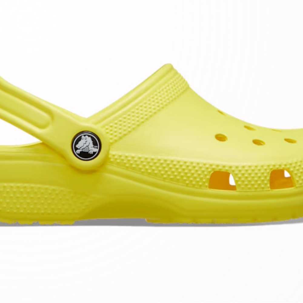 CROCS Yellow Sandals with Ventilation and Slip-Resistant Sole